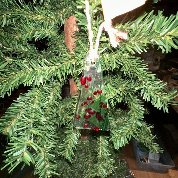 #1779 CRHISTMAS TREE ORNEMENT OR PACKAGER ADORNMENT CLEAR W/ COLOR ORNEMENTS  CO - Picture 10 of 11